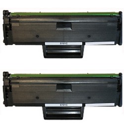 Toner équivalent à Samsung MLT-D101S Pack de 2 Noir